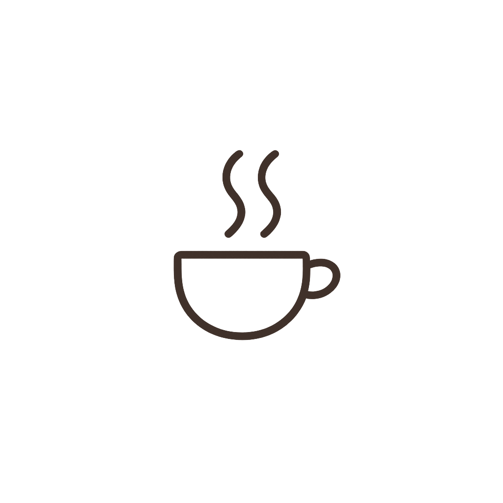 Steaming cup of coffee